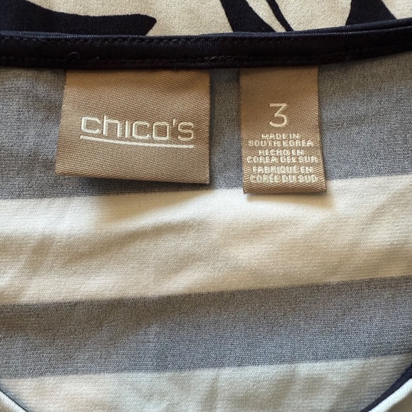 BUY 2 ITEMS & GET 1 FREE: Chico’s 3/4 sleeve Tunic Top Sz XL (16) - Picture 6 of 9